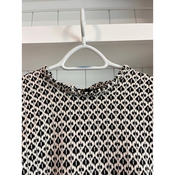 Xhilaration Black White Geometric Dress XL NWT Sleeveless Knit Zip Back - Picture 4 of 11